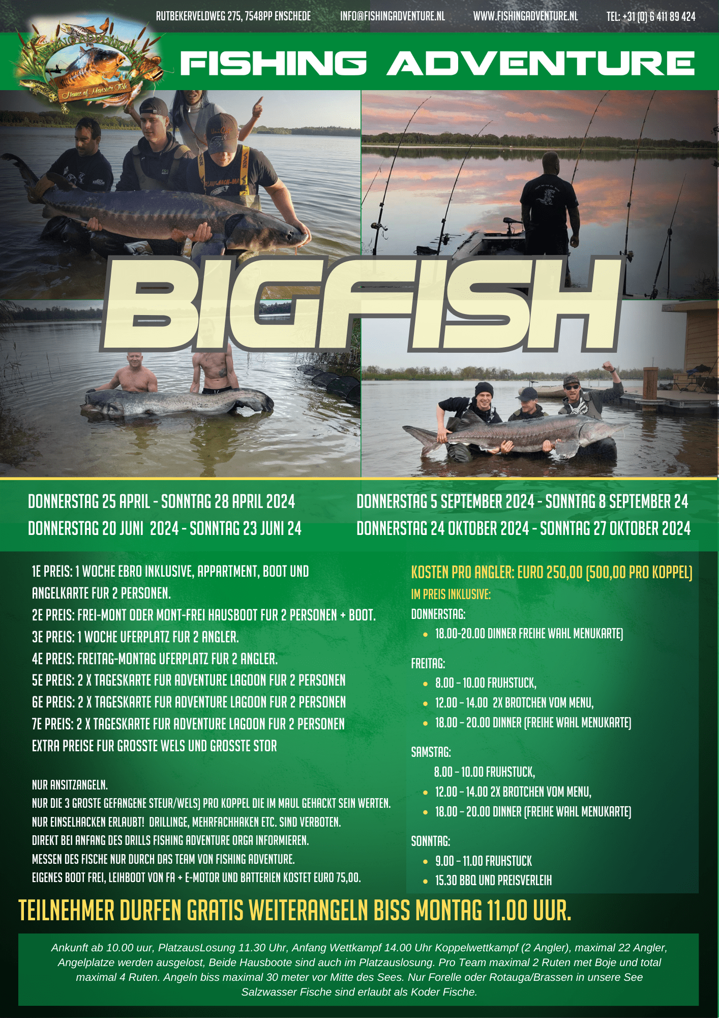 Big Fish Competie 2024 bij Fishing Adventure Duits